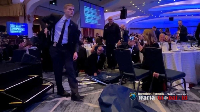 Teror di Jamuan Jurnalis Gedung Putih: Penembakan Diduga Targetkan Lingkaran Dekat Trump, Pelaku Berhasil Ditangkap Aparat.