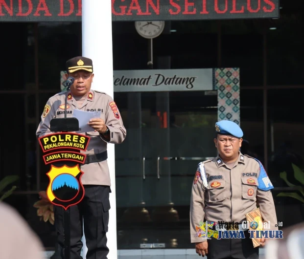 Perkuat Komitmen Pengabdian, Wakapolres Pimpin Upacara Hari Kesadaran Nasional di Mapolres Pekalongan Kota