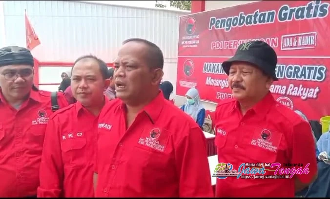DPC PDI Perjuangan Pekalongan Gelar Baksos, Ratusan Warga Ikuti Cek Kesehatan dan Makan Gratis