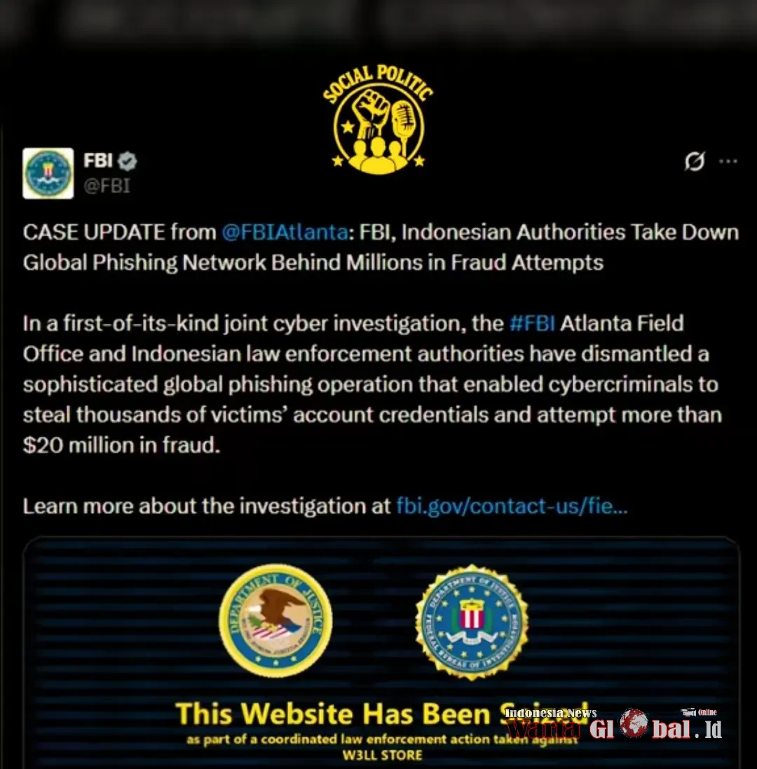 Polri-FBI Bongkar Sindikat Siber W3LL.Store, Pemuda Kupang Jadi Otaknya