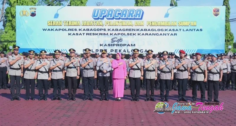 Kapolres Pekalongan Pimpin Sertijab Wakapolres dan Sejumlah Pejabat Utama