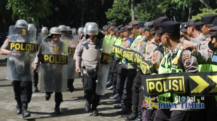 430 Personel Polres Sragen Disiagakan, Latihan Sispamkota Antisipasi May Day