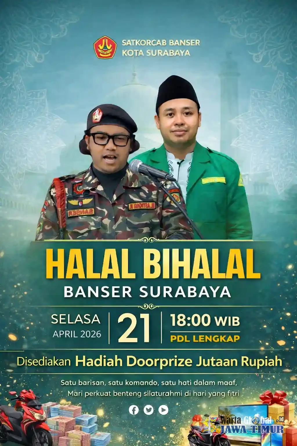 HALAL BIHALAL BANSER KOTA SURABAYA
Perkuat Silaturahmi dan Konsolidasi Satu Komando