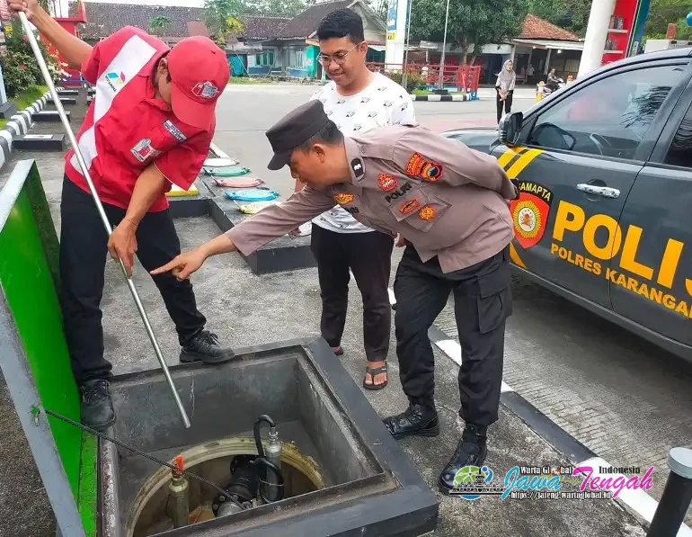 Pantau Sejumlah SPBU, Polres Karanganyar Pastikan Stok BBM Aman dan Distribusi Lancar
