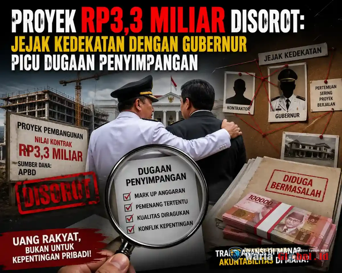 Nama Orang Dekat Gubernur Muncul di Proyek Rp3,3 Miliar, Dugaan Manipulasi Pengadaan Menguat