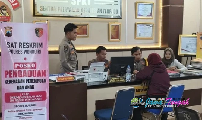 Polres Buka Posko Pengaduan Korban Dugaan Pelecehan Seks Oknum Guru Olah Raga SMPN di Wonogiri