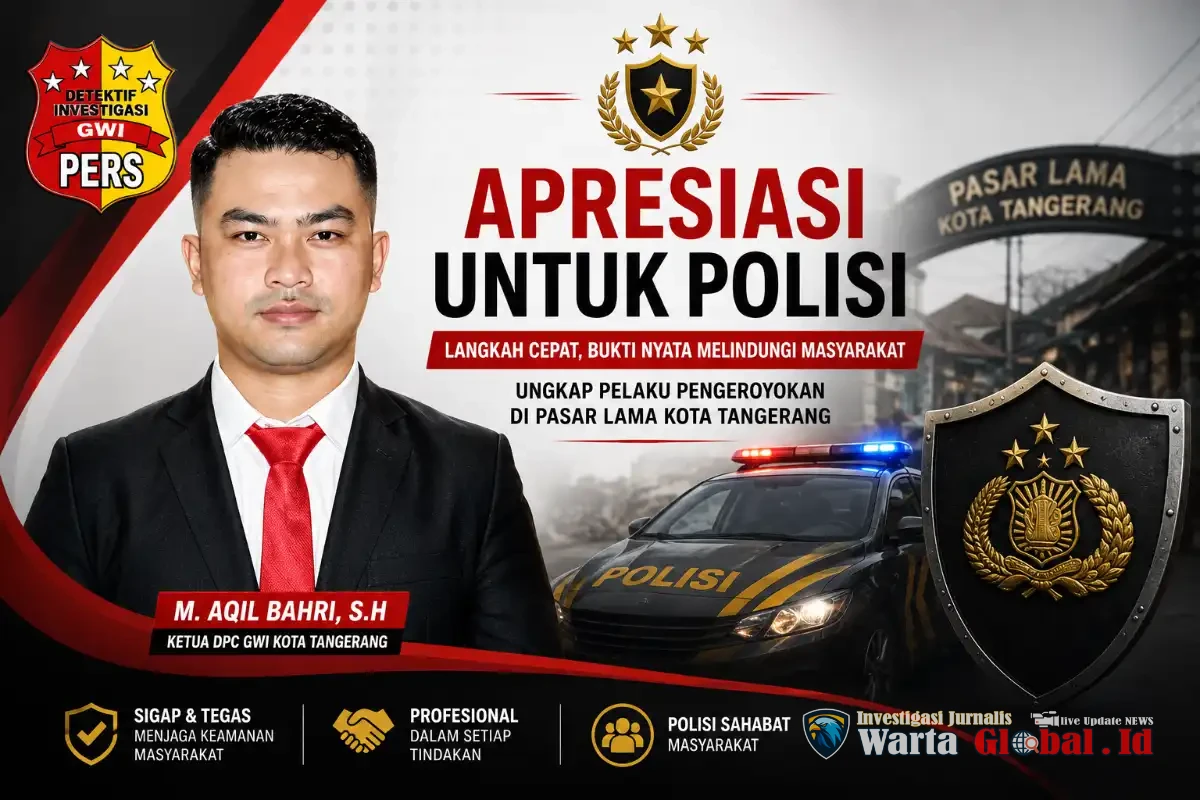 Ketua DPW dan DPC GWI Apresiasi Langkah Cepat Kepolisian Ungkap Pelaku Pengeroyokan di Pasar Lama Kota Tangerang.