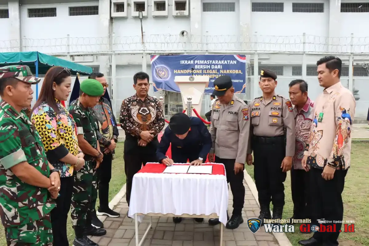 Kalapas Binjai Pimpin Ikrar Anti HP Ilegal dan Narkoba, Komitmen Wujudkan Lapas Bersih