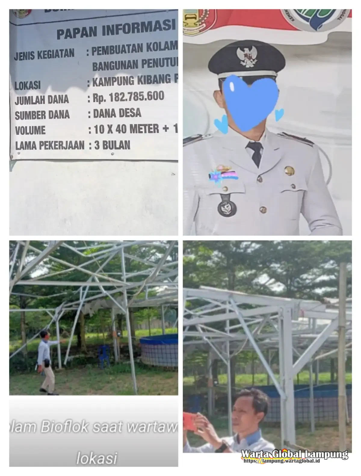Wawo Ada Apa Pembangunan Kolam Bioflok Kibang Pacing Diduga Mangkrak, Kakam IC Bungkam Saat Dikonfirmasi