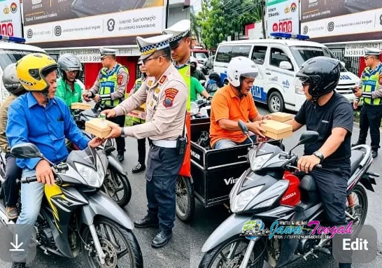 Satlantas Polres Pekalongan Kota Gelar Jumat Berkah, Hadirkan Kepedulian untuk Pengemudi Becak, Ojol dan Petugas Kebersihan