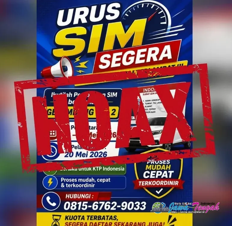 Satlantas Polres Sukoharjo Tegaskan Poster Layanan SIM Cepat Jadi adalah Hoaks