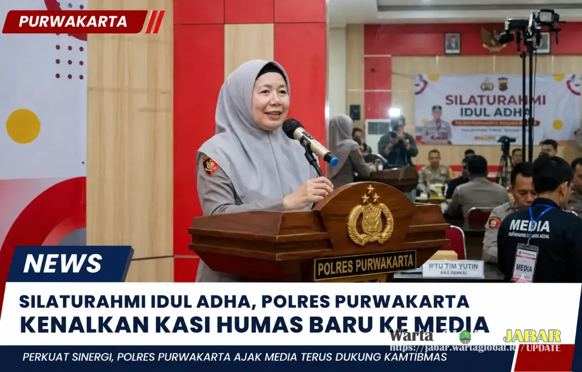 Silaturahmi Idul Adha, Polres Purwakarta Kenalkan Kasi Humas Baru Ke Media
