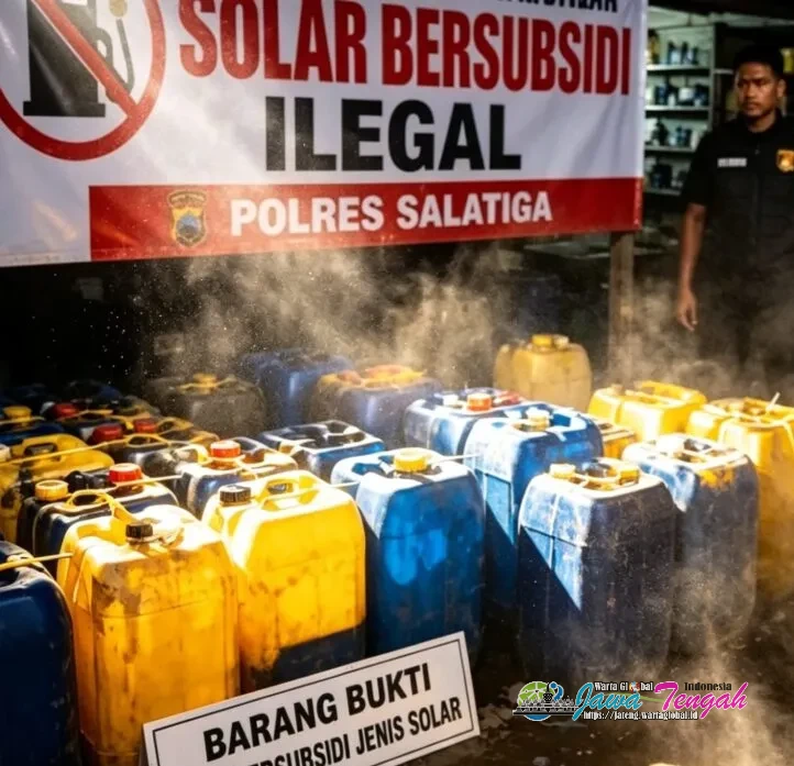 Polisi Tetapkan Seorang Pensiunan Jadi Tersangka Penimbunan Solar Subsidi di JLS Salatiga