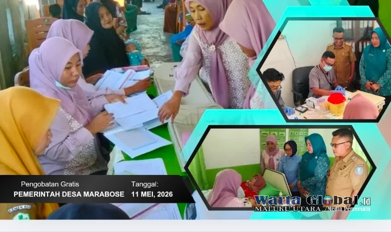 Pelayanan Kesehatan Gratis Hadir di Desa Marabose, Pemdes Gandeng Puskesmas Labuha dan Prodia Ternate