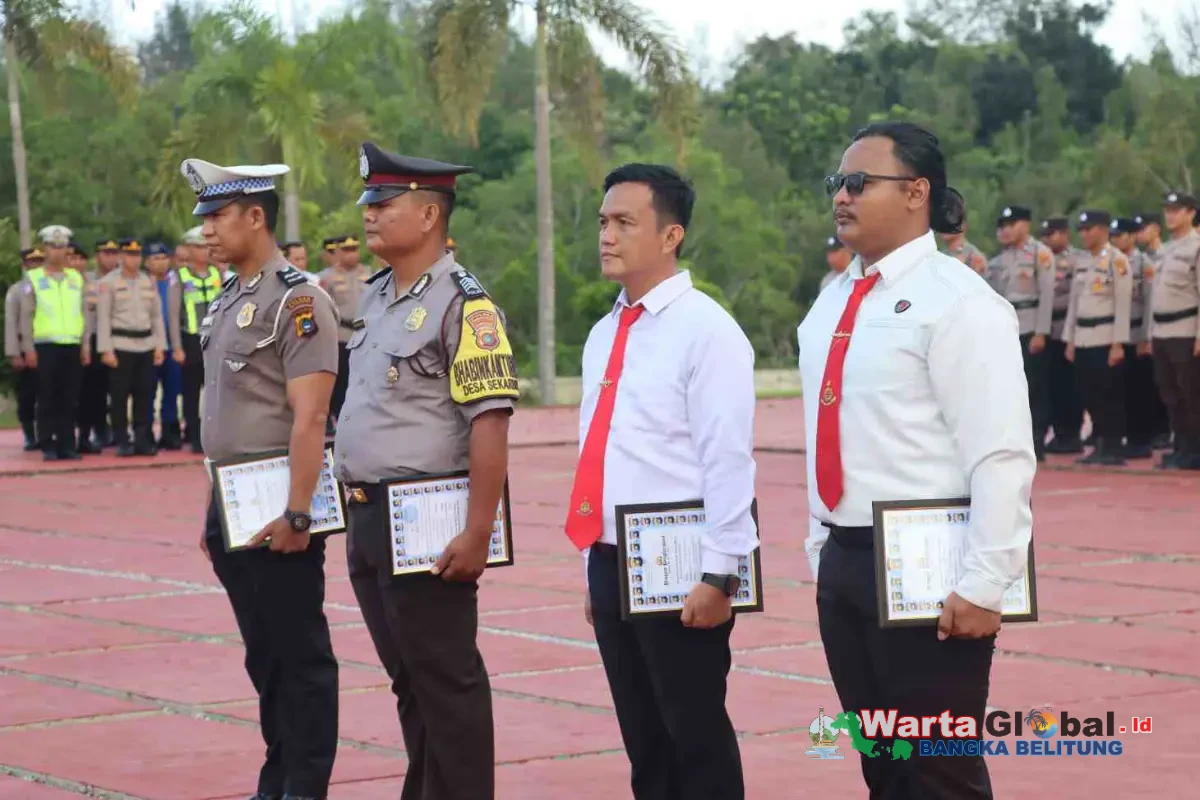 Polres Bangka Barat Ganjar Penghargaan Personel dengan Capaian Restorative Justice dan Problem Solving Terbanyak