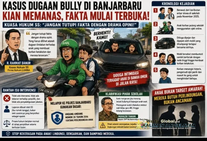 Kasus Dugaan Bully di Banjarbaru Kian Memanas, Kuasa Hukum SS Sebut Fakta Mulai Terbuka Satu per Satu