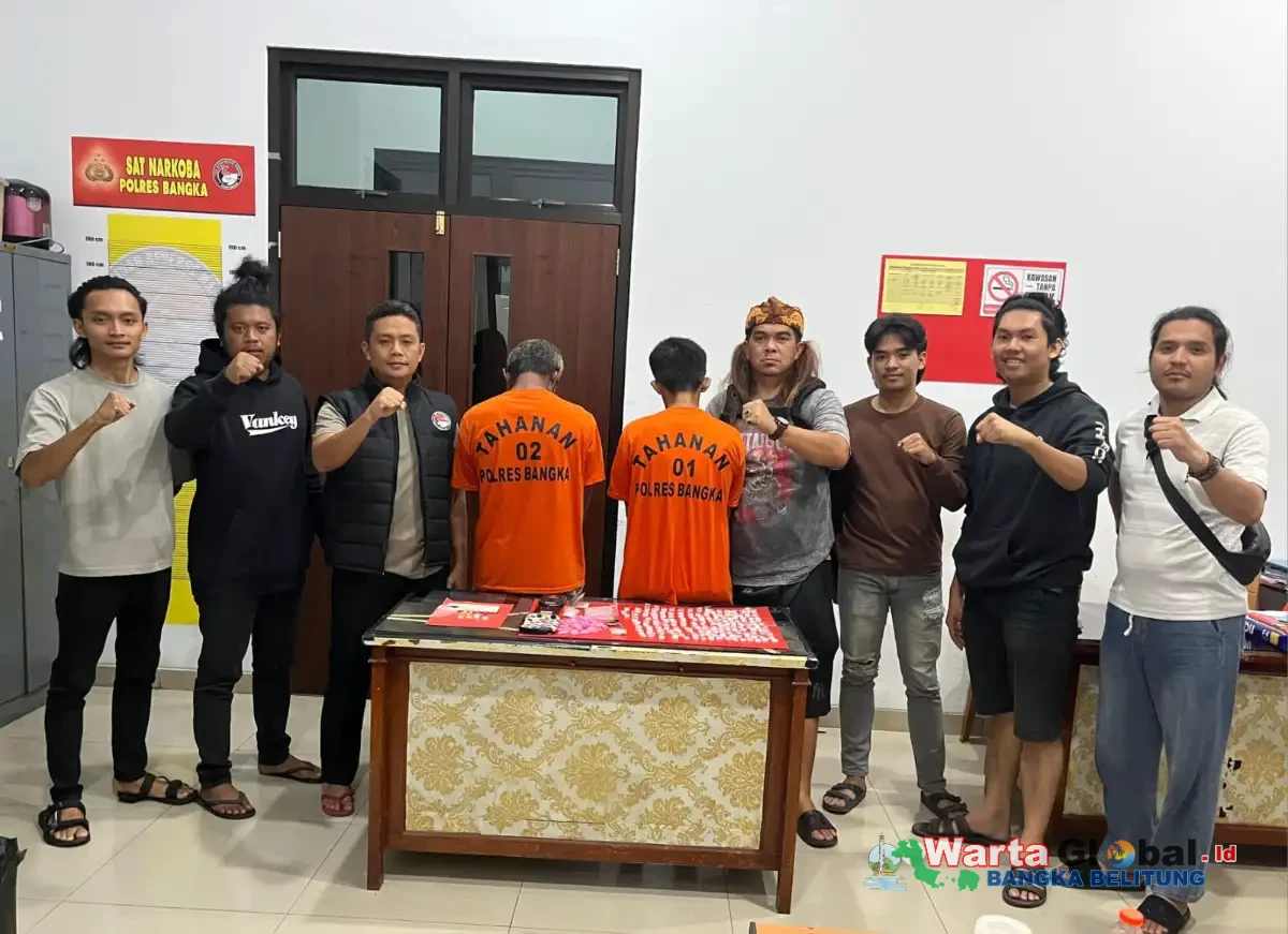 Satresnarkoba Polres Bangka Ungkap Kasus Narkotika, Dua Pelaku Diamankan di Belinyu