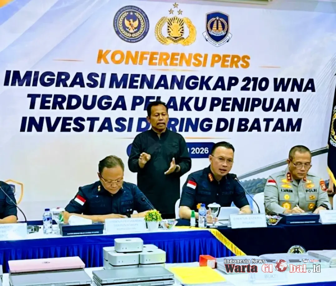 TAMPAR KERAS! DIRJEN IMIGRASI: INDONESIA BUKAN SAFE HAVEN SCAMMER, 210 WNA DITANGKAP DI BATAM