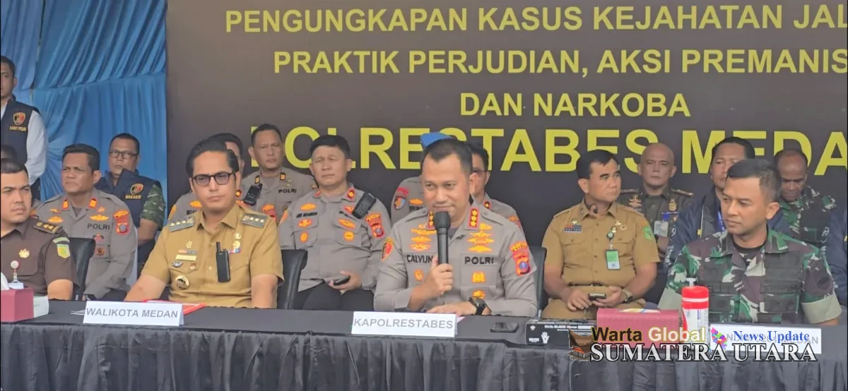 Dua Pekan, Polrestabes Medan Gelar Konferensi Pers, 178 Pelaku Tindak Pidana Diamankan, 21 Ditembak