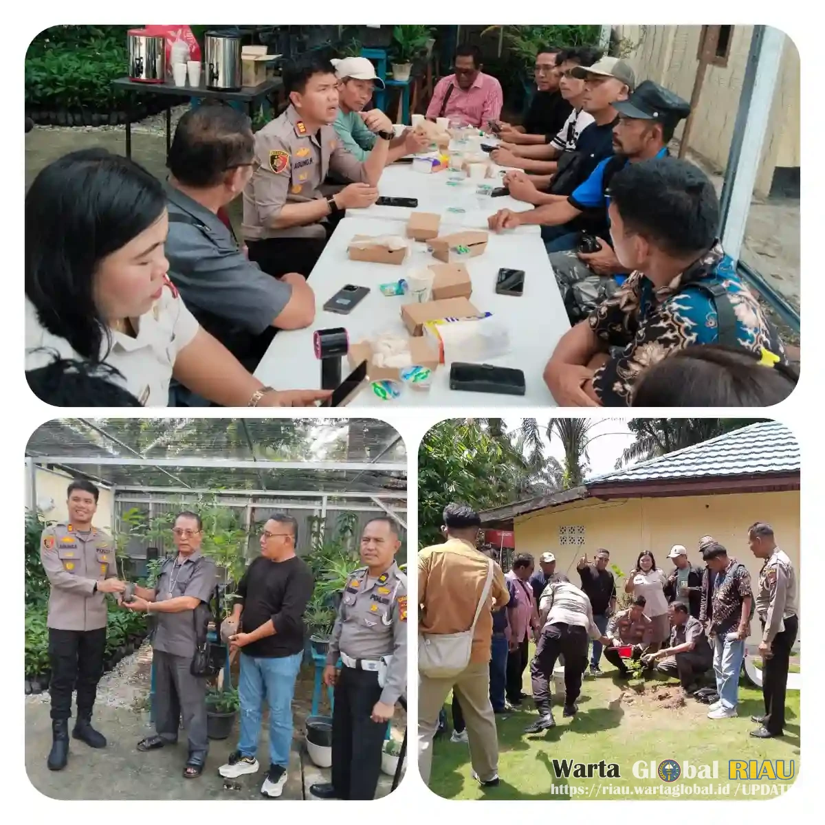 Polsek Pinggir AKP.Agung Rama,Gelar Pertemuan Kopi Bareng Sejumlah Insan Pers Wilayah Talang Muandau dan Pinggir