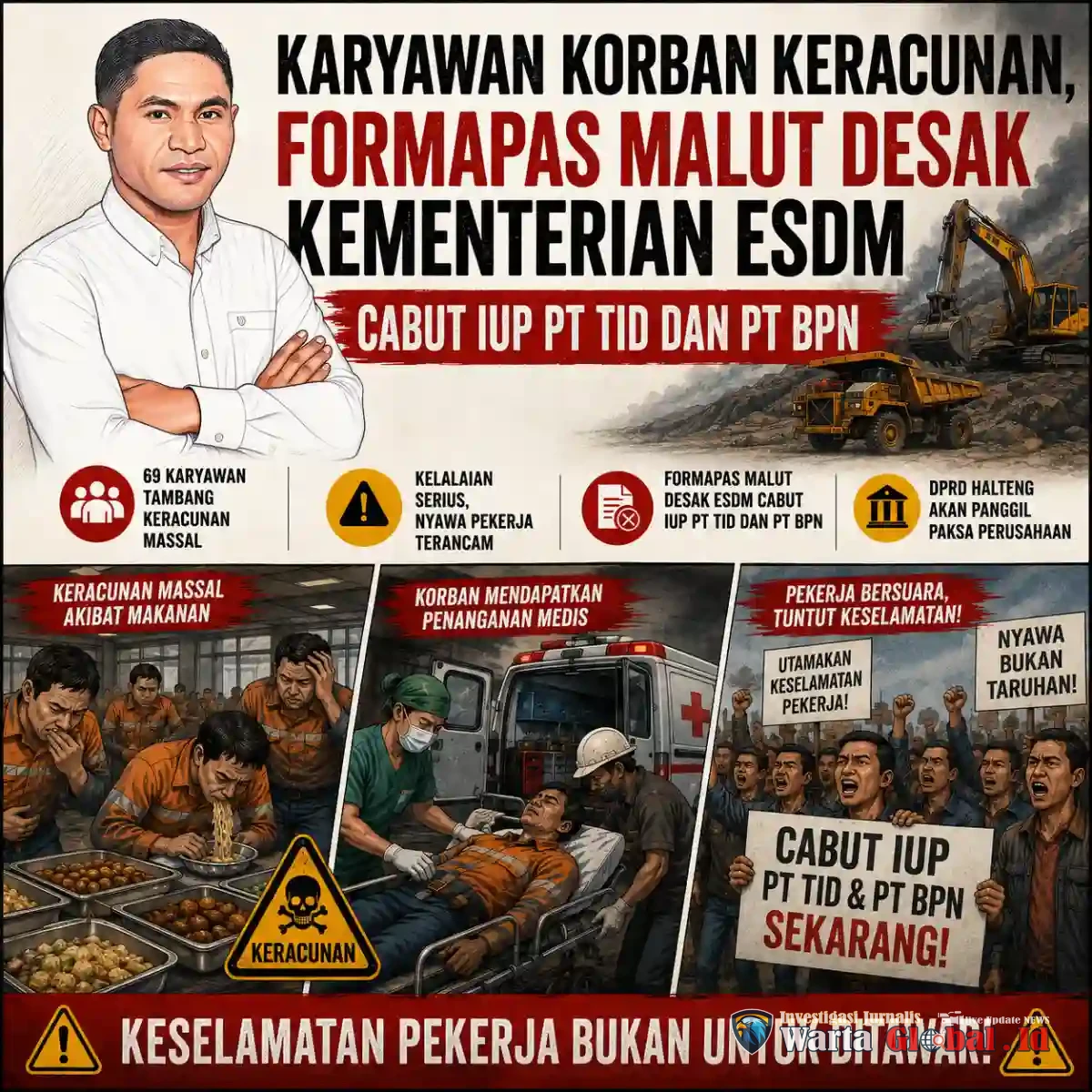 “Negara Tidak Boleh Diam”, FORMAPAS Malut Minta ESDM Cabut IUP Perusahaan Tambang