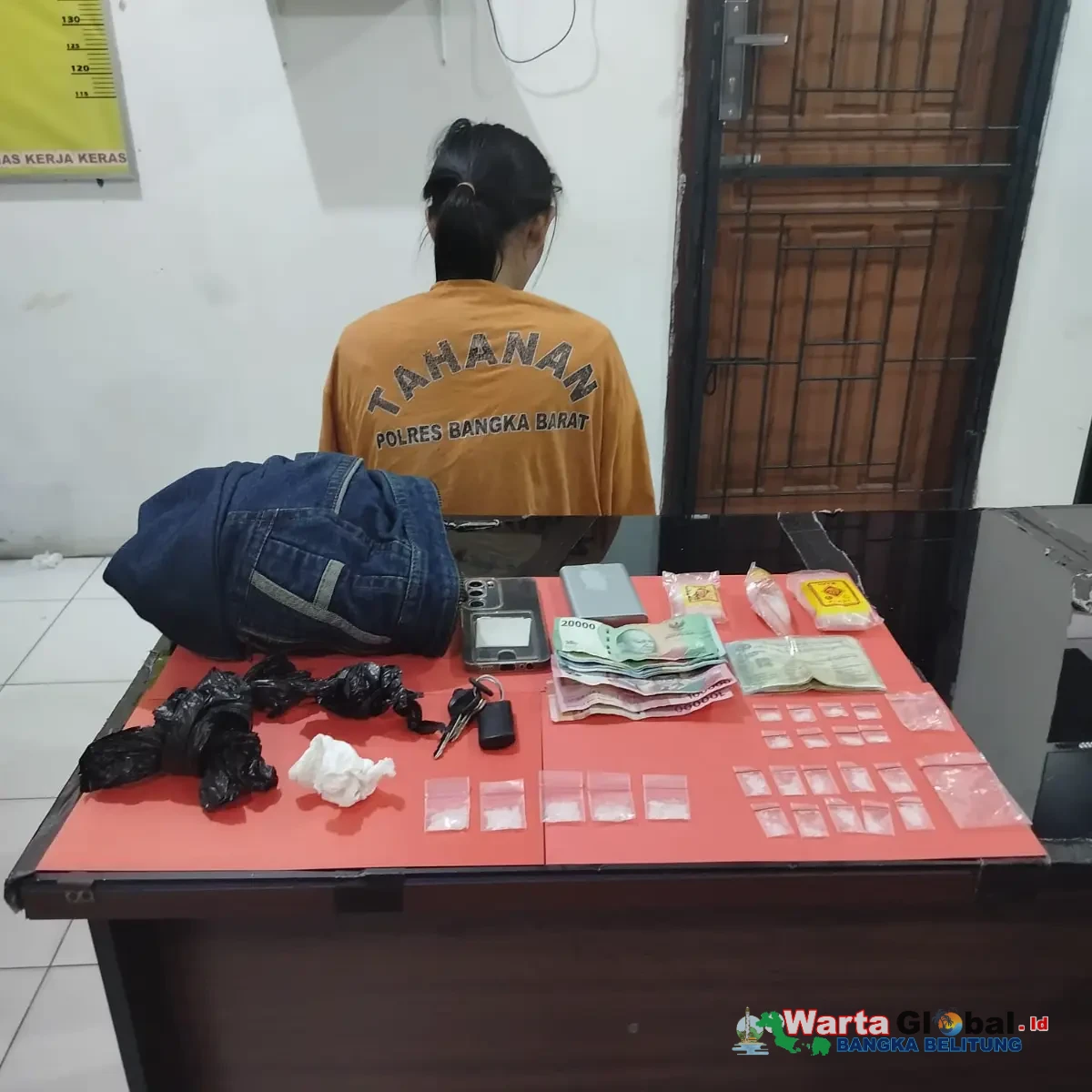 Ibu Rumah Tangga di Parittiga Ditangkap, Polres Bangka Barat Amankan 23 Paket Sabu