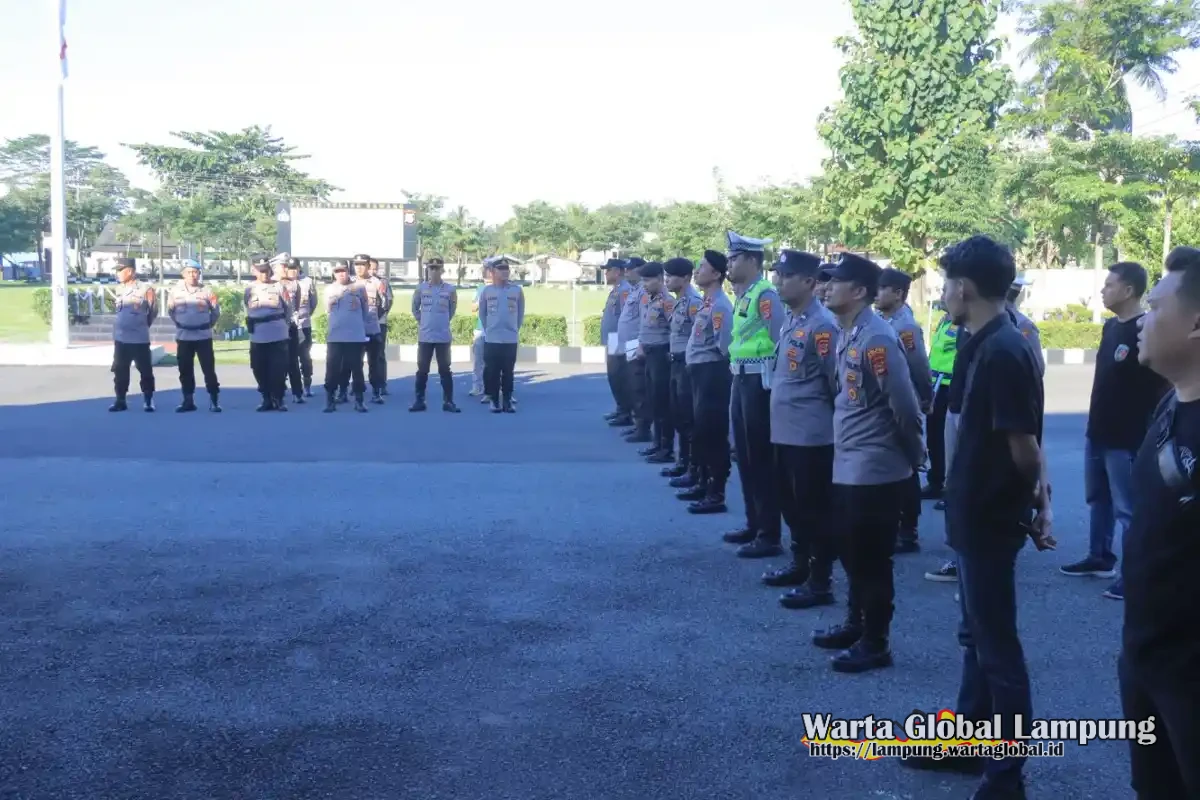 Siap amankan malam takbir ldul Adha 1447 H, polres tulang bawang gelar apel gabungan di titik kritis dan rawan,