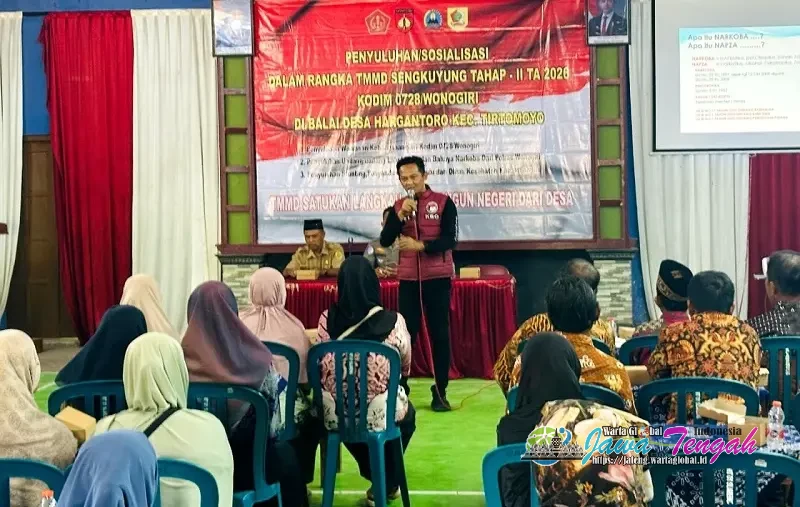 Polres Wonogiri Ajak Warga Perangi Narkoba, Giat P4GN di TMMD Sengkuyung II