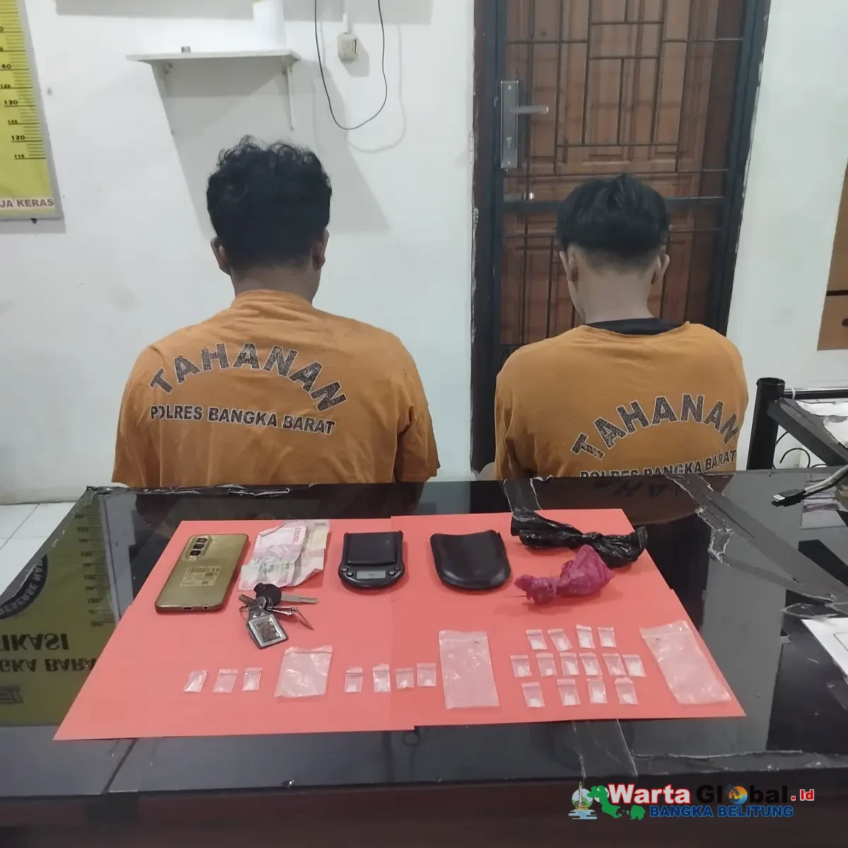 Tim Hantu Polres Bangka Barat Tangkap 2 ABH Pembawa 21 Paket Sabu di Mentok