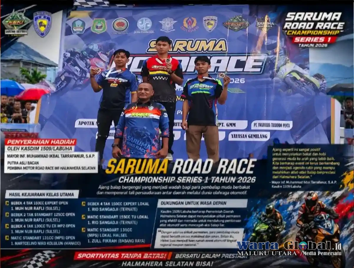 Ajang Bergengsi Saruma Road Race Championship Yang Diprakarsai Kasdim 1509/Labuha Menjadi Dukungan Nyata Perkembangan Olahraga Otomotif Di Daerah