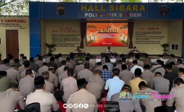 Perkuat Keimanan Personel, Polres Sragen Hadirkan Ustadz Rizal Dj Kasim dalam Safari Dakwah