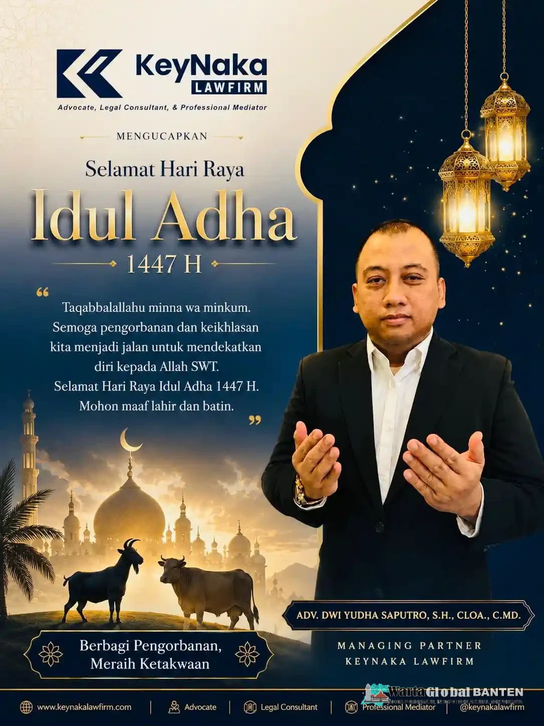KeyNaka Law Firm Kembali Gelar Qurban Rutin, Adv. Dwi Yudha Saputro: Wujud Kepedulian dan Pengabdian untuk Masyarakat
