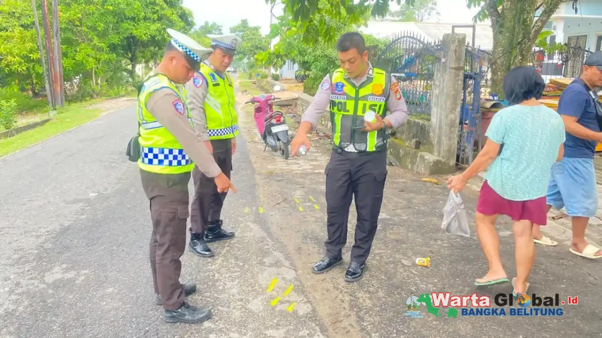 Polres Bangka Barat Tangani Cepat Kecelakaan Dua Sepeda Motor di Keranggan Mentok