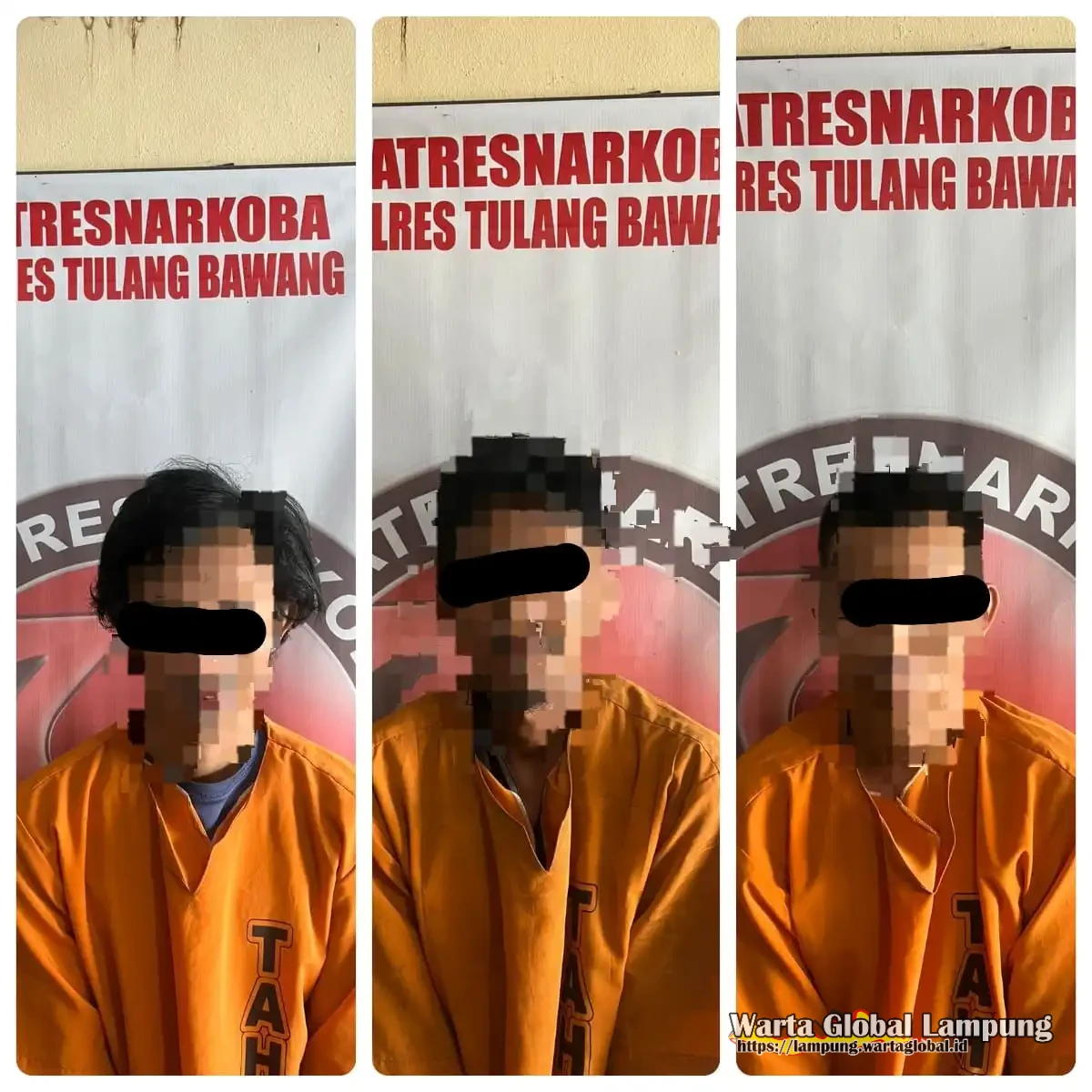 Rumah warga di menggala selatan ternyata markas narkotika,3 pria d amankan