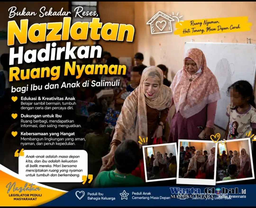 Reses Humanis Ala Nazlatan Ukhra Kasuba, Kids Corner Jadi Perhatian Warga Desa Salimuli.