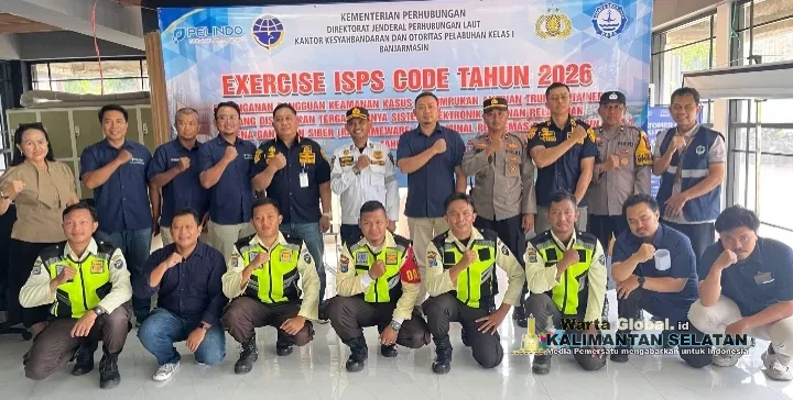 Antisipasi Ancaman Siber, TPK Banjarmasin dan Ditjen Hubla Gelar Exercise ISPS Code 2026