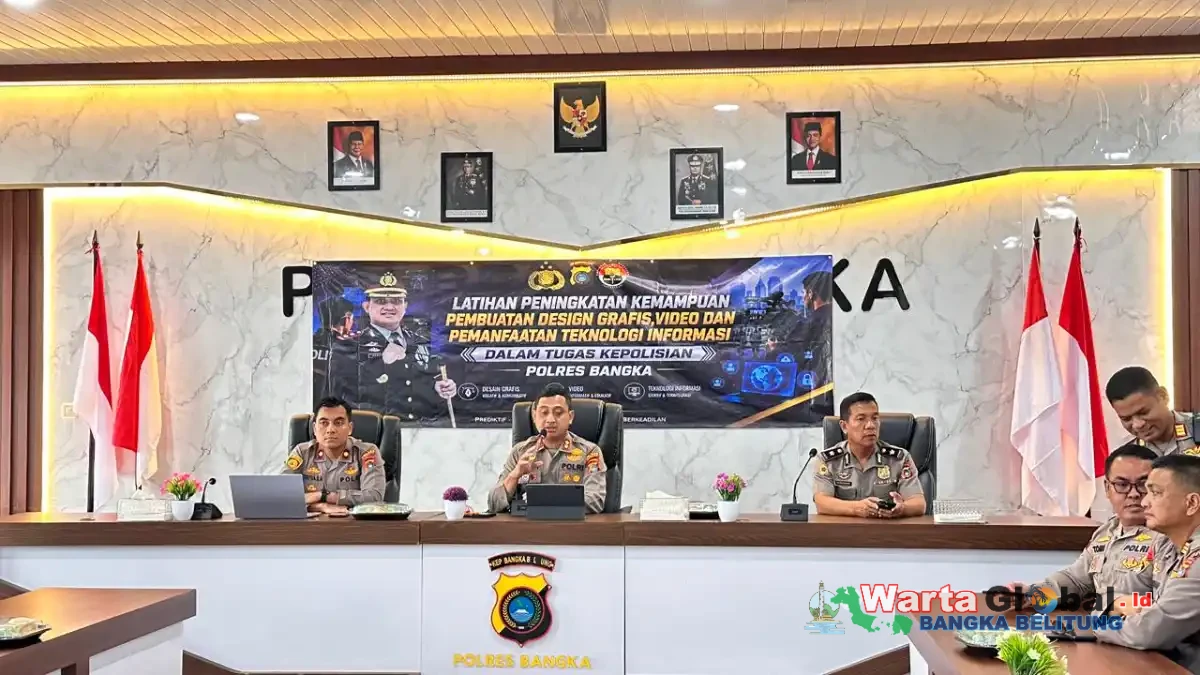 POLRES BANGKA GELAR PELATIHAN PENINGKATAN KEMAMPUAN DESAIN GRAFIS, VIDEO, DAN PEMANFAATAN TEKNOLOGI INFORMASI