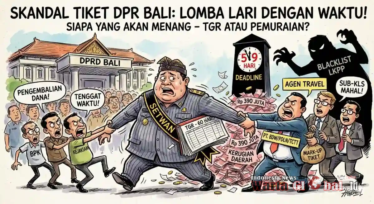 TPF WartaGlobal SKANDAL TIKET DUNIA MAYA: Anggaran Plesiran DPRD Bali Di-markup Rp1,13 Miliar, Setwan Ngaku "Buta" Aturan TPF WartaGlobal SKANDAL TIKET DUNIA MAYA: Anggaran Plesiran DPRD Bali Di-markup Rp1,13 Miliar, Setwan Ngaku "Buta" Aturan