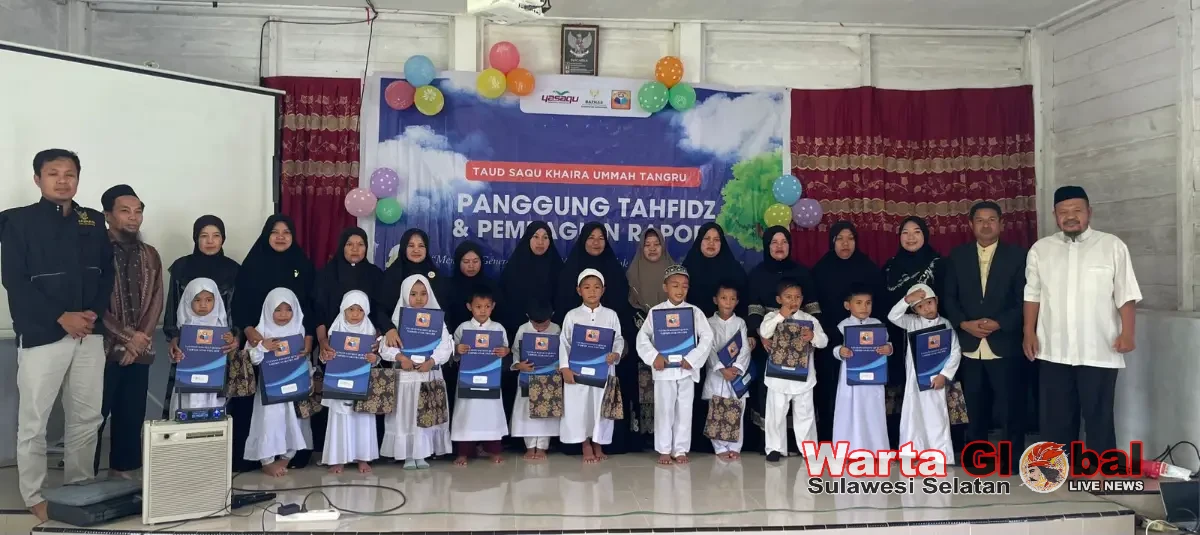 TAUD SAQU TANGRU GELAR PEMBAGIAN RAPOR DAN PANGGUNG TAHFIZH