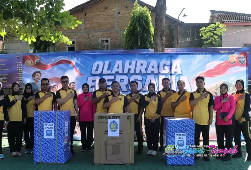 Kapolres Wonogiri Pimpin Olahraga Bersama Bhayangkari dan Mitra Kerja, Perkuat Soliditas