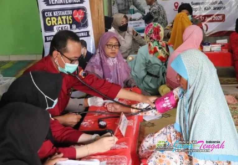Polres Sragen Gelar Bakti Kesehatan Presisi, Layani Anak Yatim dan Kaum Duafa