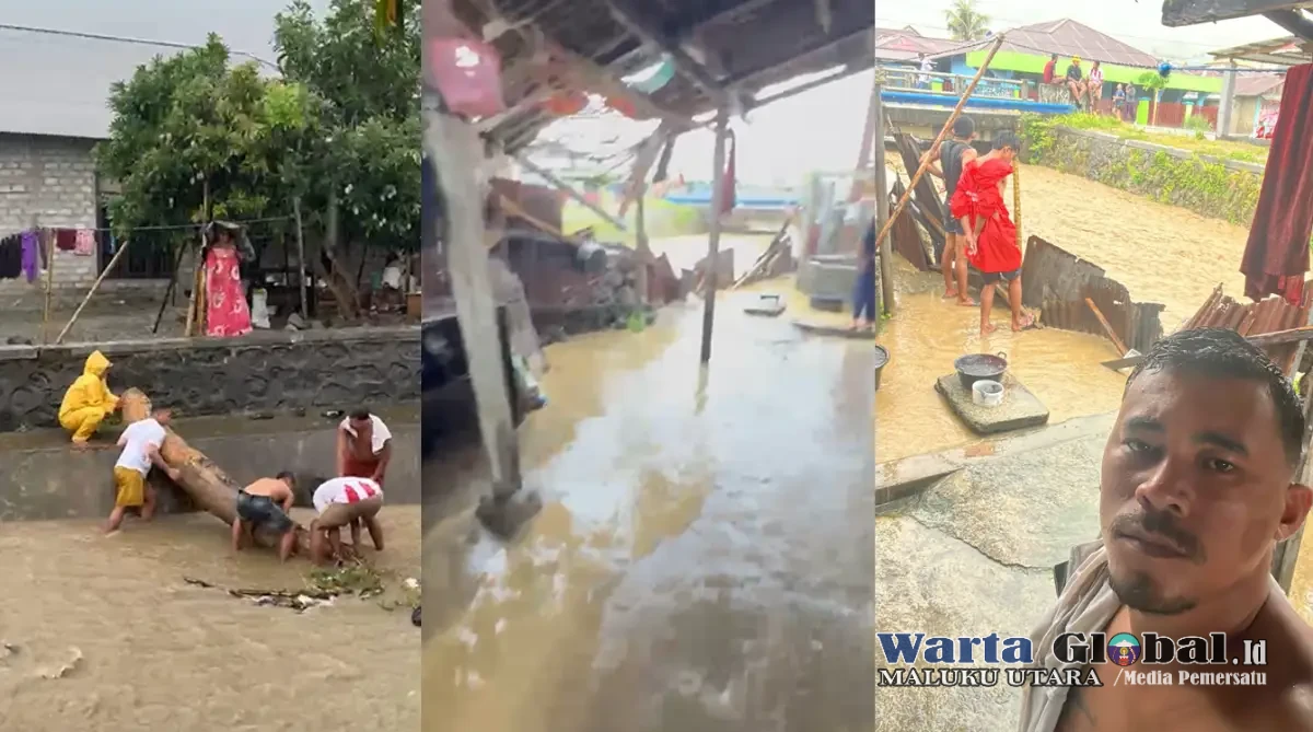 Rumah Warga Mulai Terendam, Banjir Kepung Desa Babang Saat Hujan Belum Berhenti, Janji Penanganan Kali Mati Kembali Dipertanyakan.