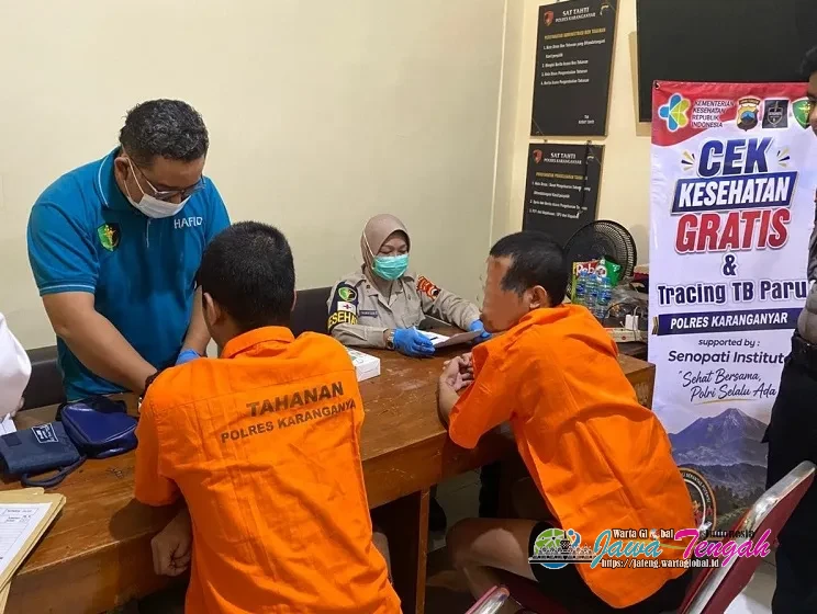 Polres Karanganyar Gelar Cek Kesehatan Gratis dan Screening TBC bagi Tahanan