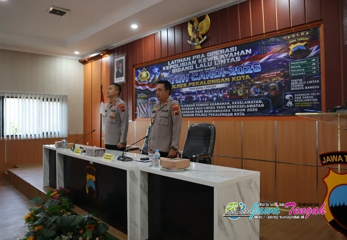 Kapolres Pekalongan Kota Pimpin Latpraops, Siapkan Personel Hadapi Operasi Patuh Candi 2026