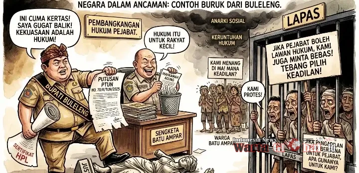 KETIKA OKNUM  PEJABAT BULELENG CONTOHKAN PEMBANGKANGAN HUKUM: ANCAMAN ANARKI JIKA NAPI MENUNTUT BEBAS