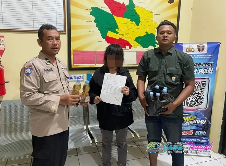 Penjual Miras Ilegal di Pasar Nglano Karanganyar Diamankan, Polisi Sita Delapan Botol Ciu