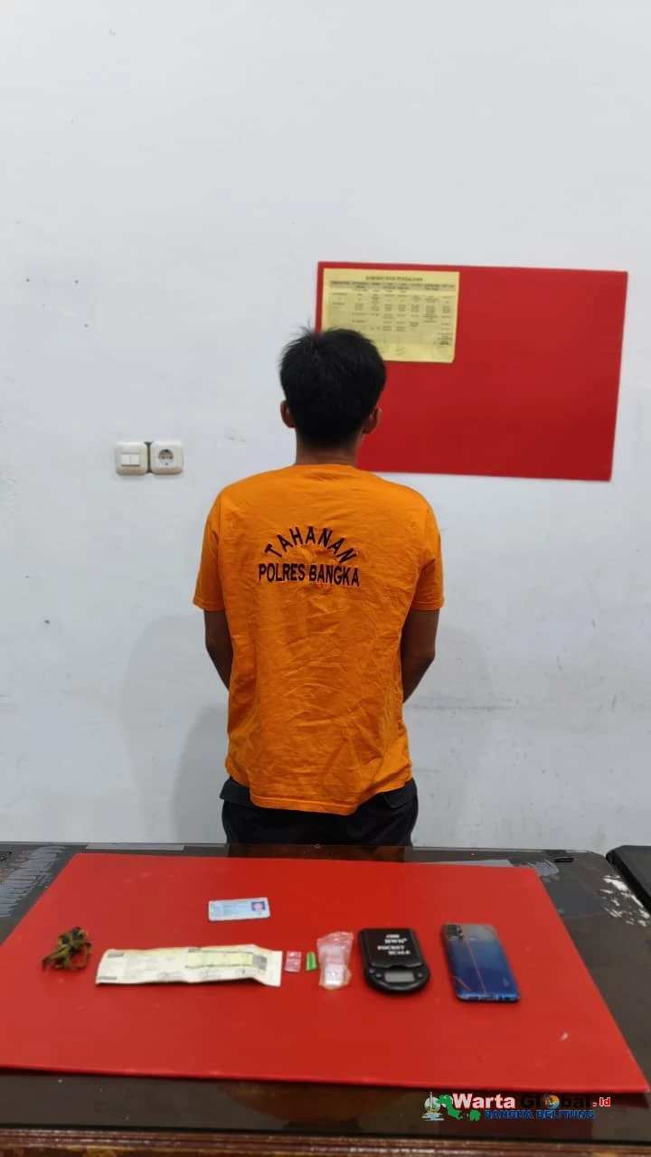 Satresnarkoba Polres Bangka Ungkap Dua Kasus Narkotika, Amankan Dua Tersangka dan Puluhan Paket Sabu