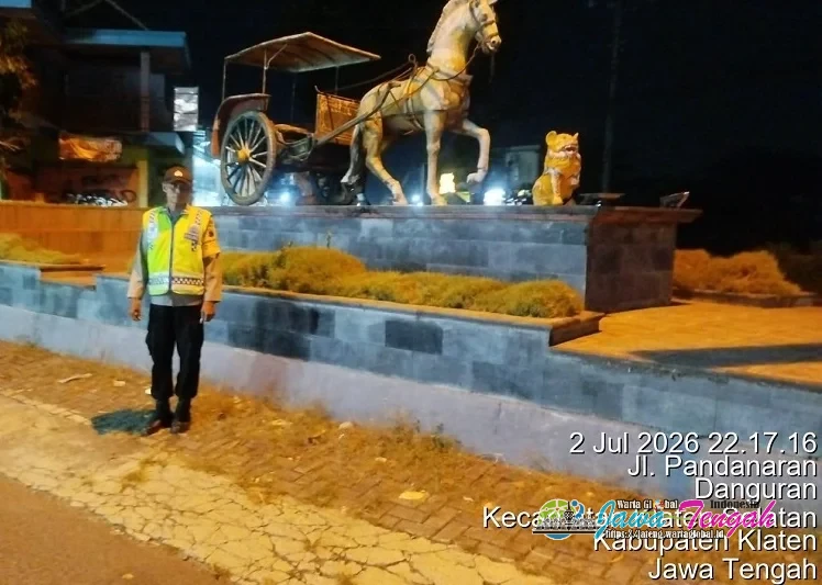 Tingkatkan Patroli, Polsubsektor Klaten Selatan Antisipasi Kejahatan 3C di Titik Rawan